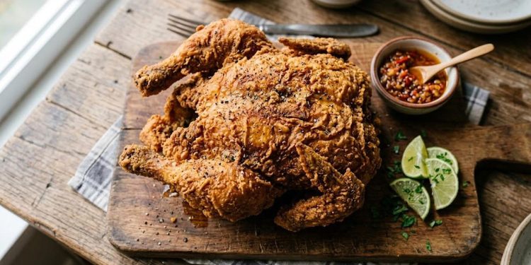 Goreng Ayam Utuh agar Matang Merata, Tidak Gosong dan Tetap Juicy